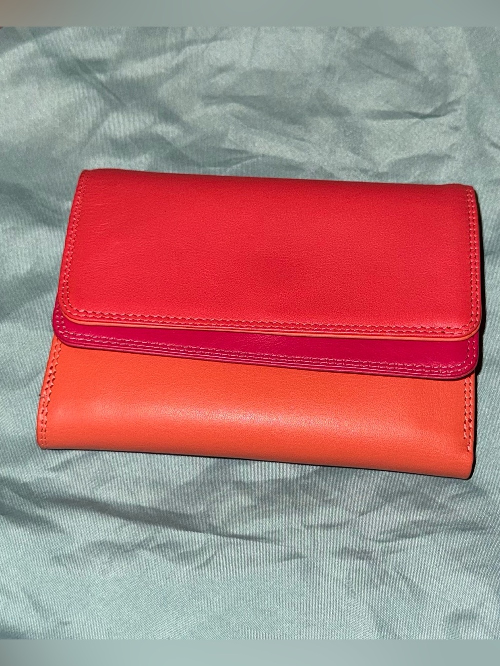 Mywalit Double Flap Leather Wallet *NWT